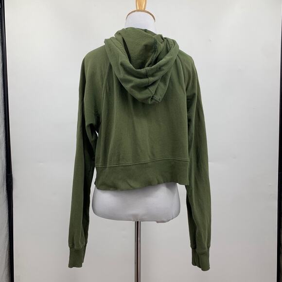 FP Movement Jacket Womens XS Extra Small Dark Green Sting Like A Bee Crop Hoodie - Picture 4 of 12